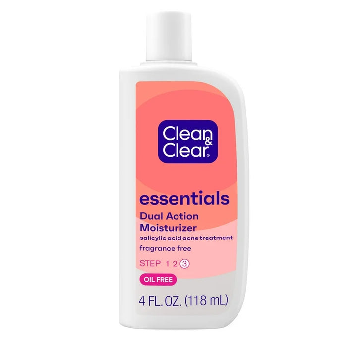 Clean & Clear Essentials Dual Action Acne Facial Moisturizer, 4 fl. oz