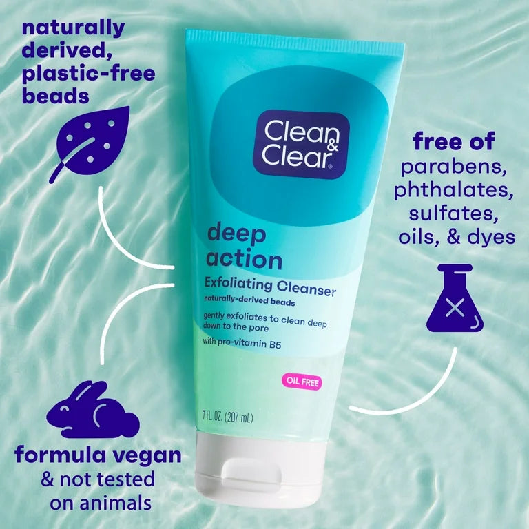 Clean And Clear Deep Action Exfoliating Cleanser 207 ml