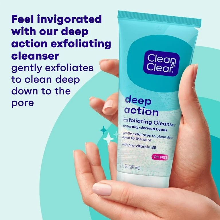 Clean And Clear Deep Action Exfoliating Cleanser 207 ml