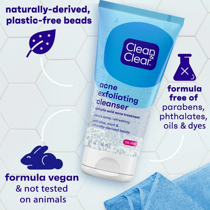 Clean And Clear Acne Triple Clear Exfoliating Facial Scrub 148 ml