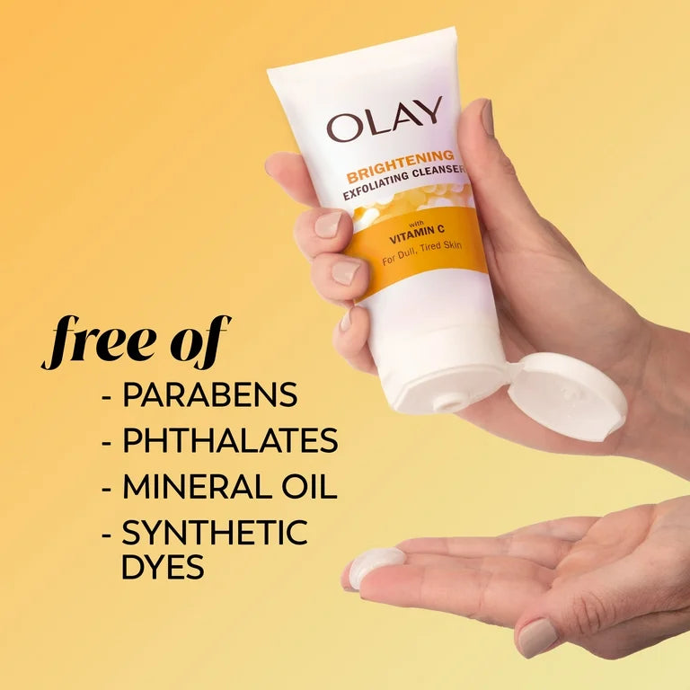 Olay Face Cleanser, Regenerist Vitamin C+Peptide Facial Wash, Exfoliating Face Cleanser for Dry Skin, 5.0 fl oz