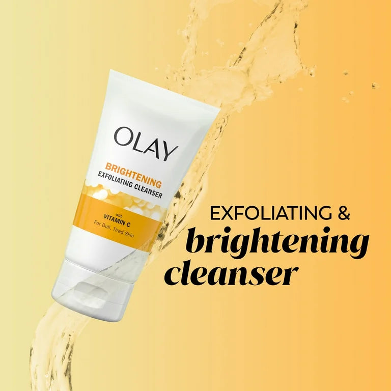Olay Face Cleanser, Regenerist Vitamin C+Peptide Facial Wash, Exfoliating Face Cleanser for Dry Skin, 5.0 fl oz