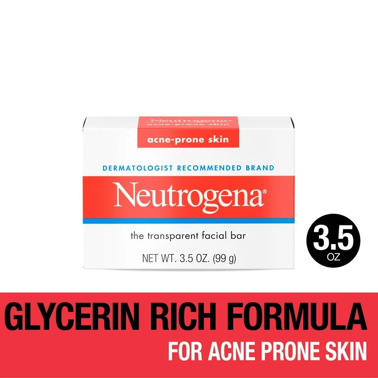 Neutrogena Facial Cleansing Bar For Acne-Prone Skin, 3.5 OZ