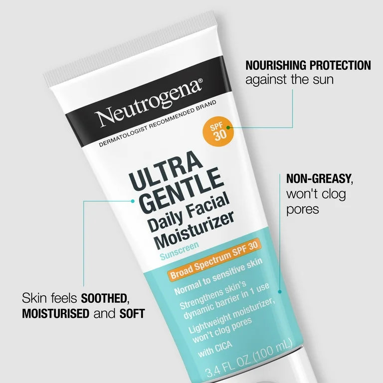 Ultra Gentle Daily Facial Moisturizer Sunscreen Broad Spectrum SPF 30