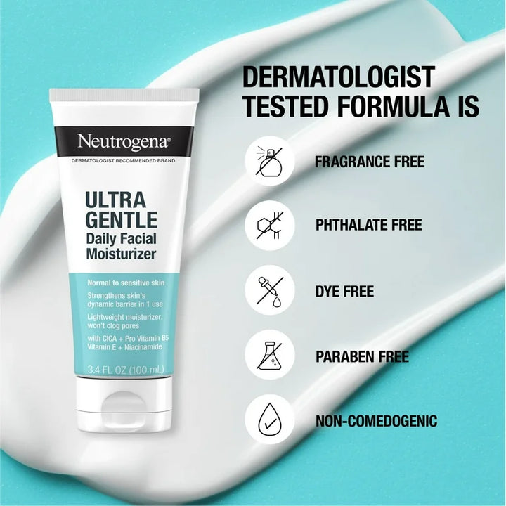 Neutrogena Fragrance Free Facial Moisturizer, Vitamin E, 3.4 fl. oz