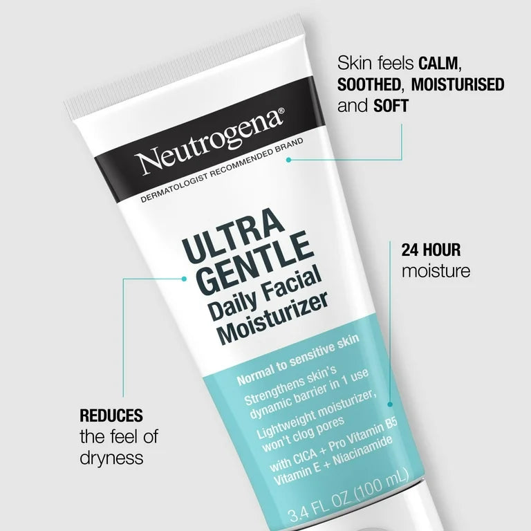 Neutrogena Fragrance Free Facial Moisturizer, Vitamin E, 3.4 fl. oz