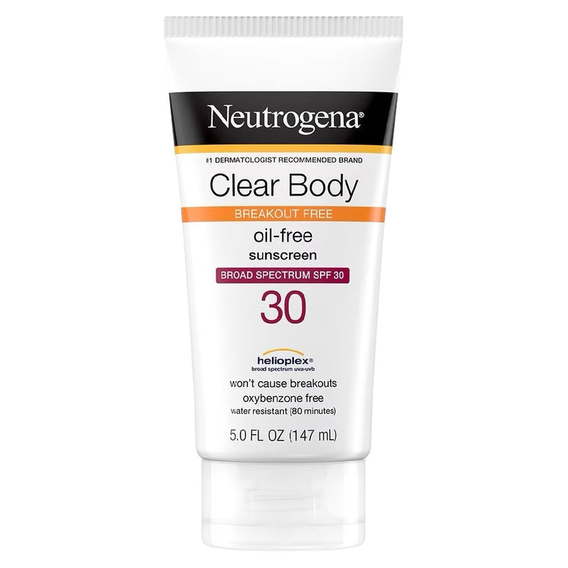 Neutrogena Clear Body Oil-Free Sunscreen Lotion with SPF 30, 5 oz