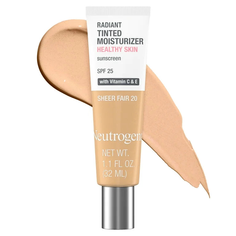 Neutrogena Radiant Tinted Face Moisturizer with SPF 30, Sheer Fair 20