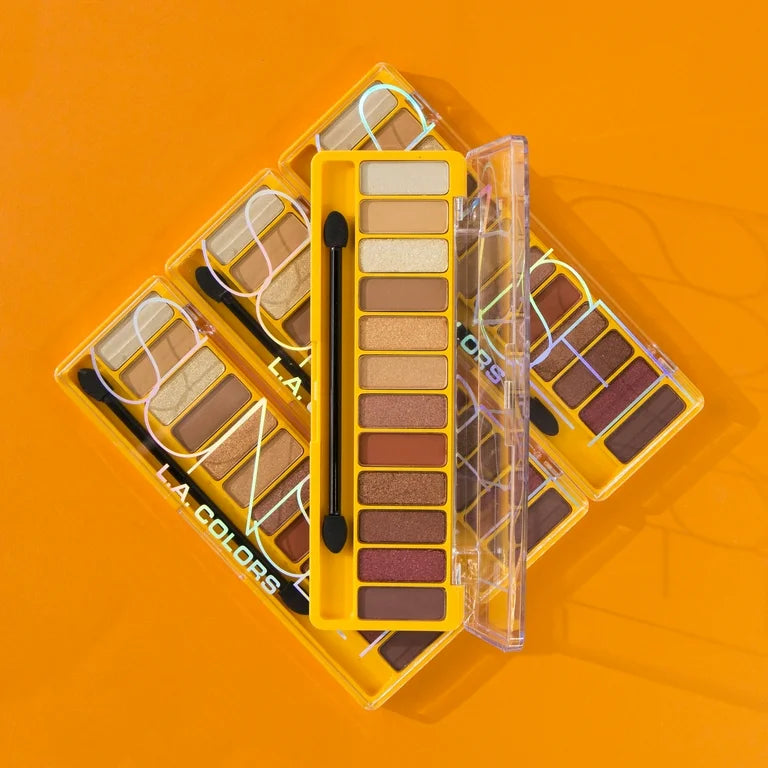 L.A. Colors Ultra-Buttery & Vibrant Color Vibe Eyeshadow Palette, Sunset
