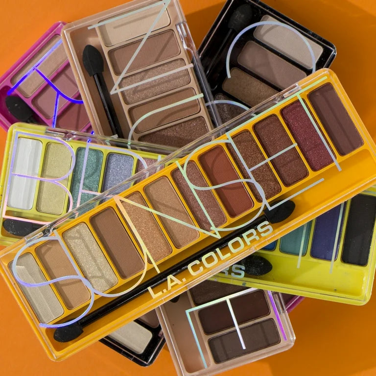 L.A. Colors Ultra-Buttery & Vibrant Color Vibe Eyeshadow Palette, Sunset