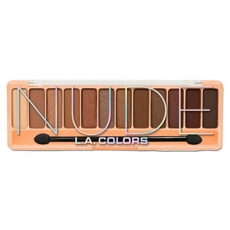 L.A. Colors Ultra-Buttery & Vibrant Color Vibe Eyeshadow Palette, Nude
