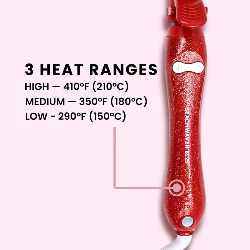 BeachWaver B1 Series Glitter Rotating Curling Iron Color Pink