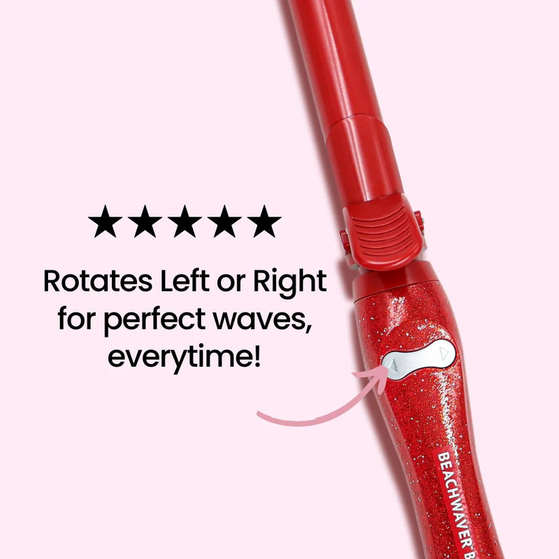 BeachWaver B1 Series Glitter Rotating Curling Iron Color Pink
