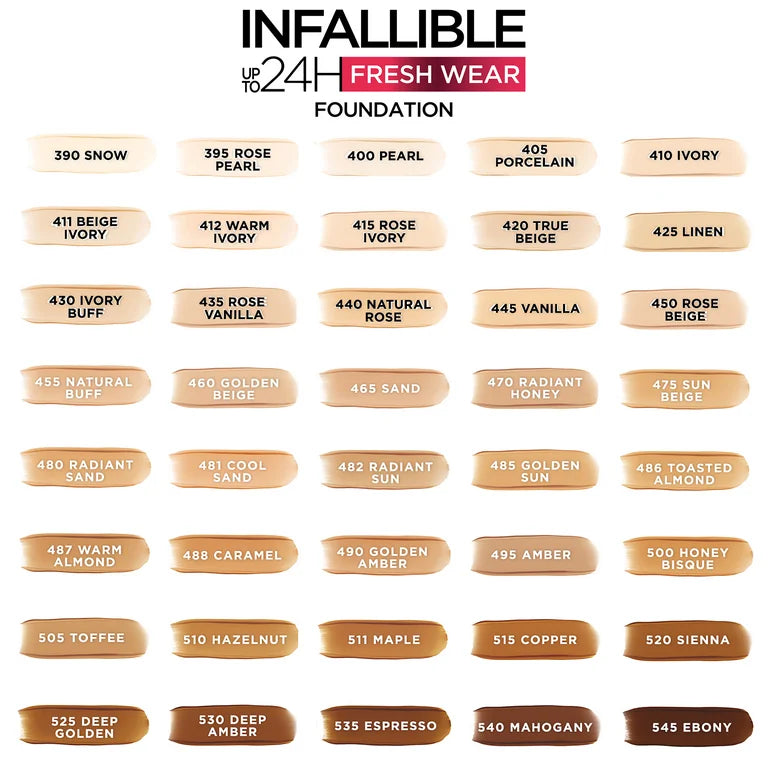 Loreal Paris Infallible 32 Hour Fresh Wear Foundation with SPF 25 -412 Warm Ivory