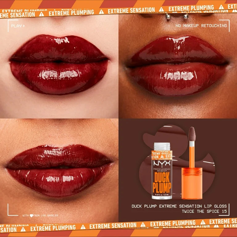Nyx Cosmetics Duck Plump High Pigment Lip Plumping Gloss 15 Twice The Spice