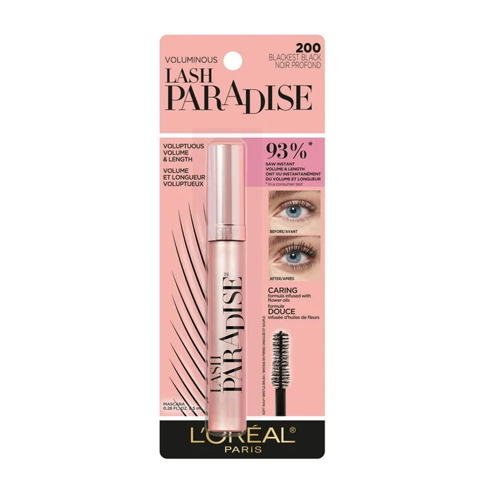 Loreal Paris Lash Paradise Washable Mascara - 200 Blackest Black