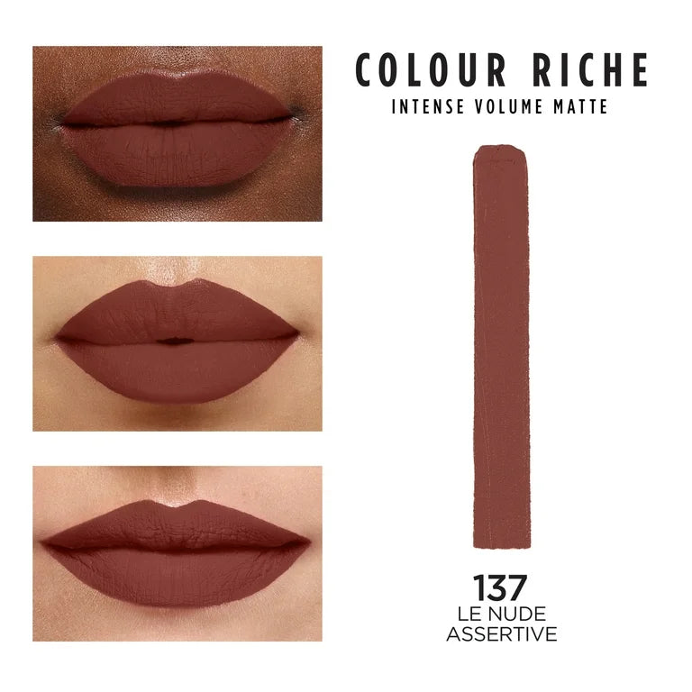 Loreal Paris Colour Riche Intense Volume Matte Lipstick 137 Le Nude Asserti
