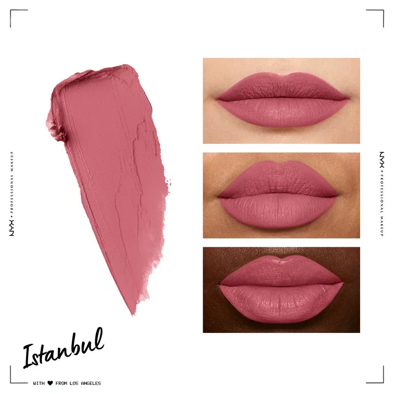 NYX Soft Matte Lip Cream, Lightweight Liquid Lipstick Istanbul