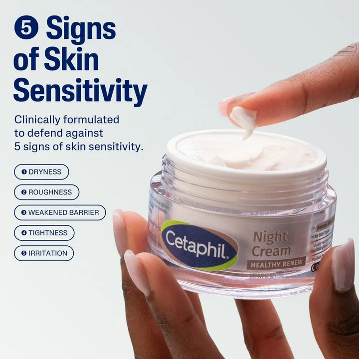 Cetaphil Healthy Renew Night Cream for Sensitive Skin with Anti-Aging 48g