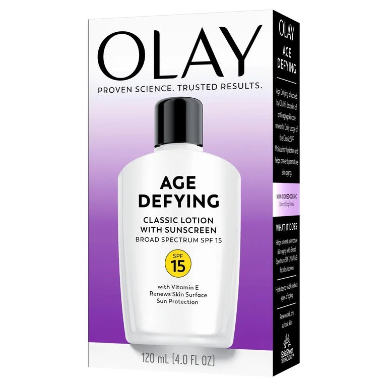 Olay Age Defying Classic Daily Renewal Lotion with SPF 15, 4.0 fl oz
