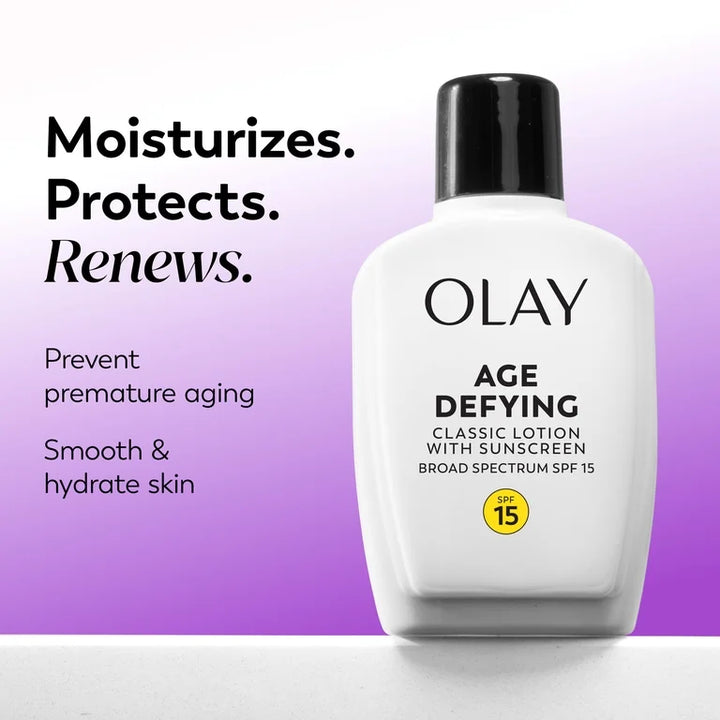 Olay Age Defying Classic Daily Renewal Lotion with SPF 15, 4.0 fl oz