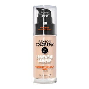 Revlon ColorStay Liquid Foundation Makeup, Combination/oily Skin, SPF 20, 110 Ivory