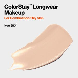 Revlon ColorStay Liquid Foundation Makeup, Combination/oily Skin, SPF 20, 110 Ivory