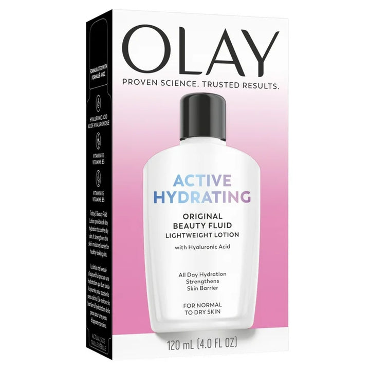 Olay Active Hydrating Beauty Fluid Lotion, 4 Ounces