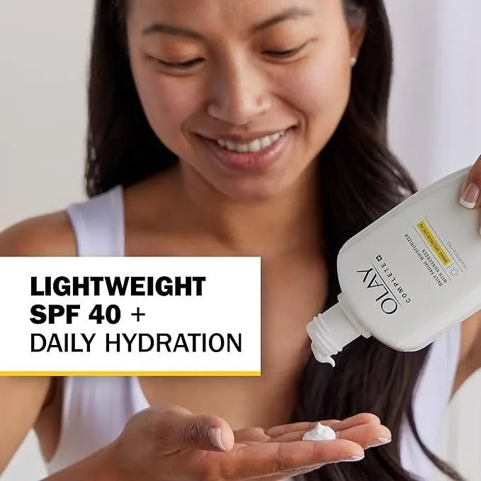Olay Complete Face Moisturizer with SPF 40 Fragrance-Free for Sensitive Skin 177ml