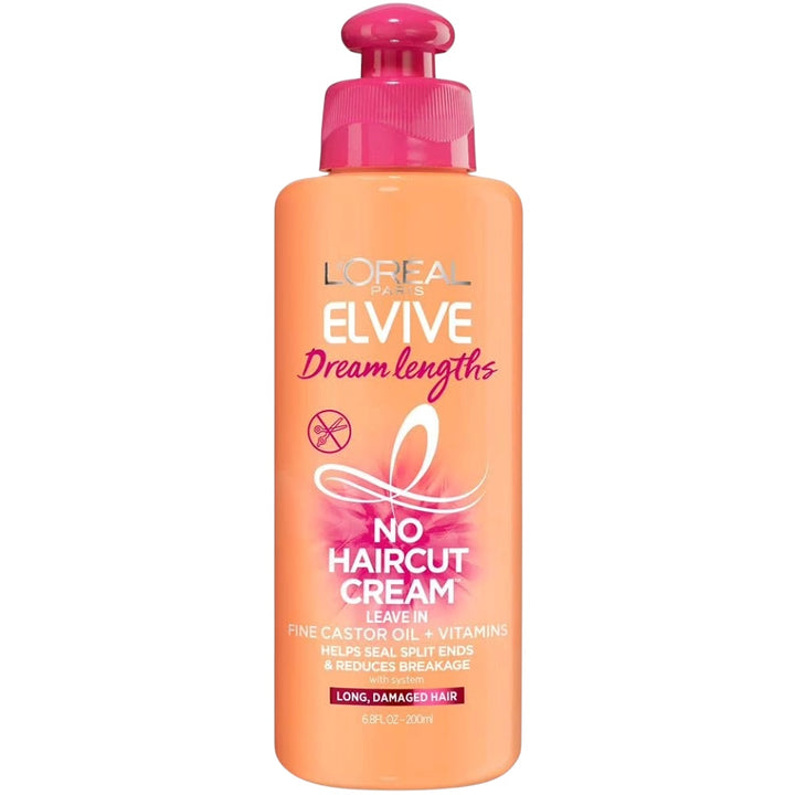 Loreal Paris Elvive Dream Lengths No Haircut Cream Leave in Conditioner, 6.8 fl oz