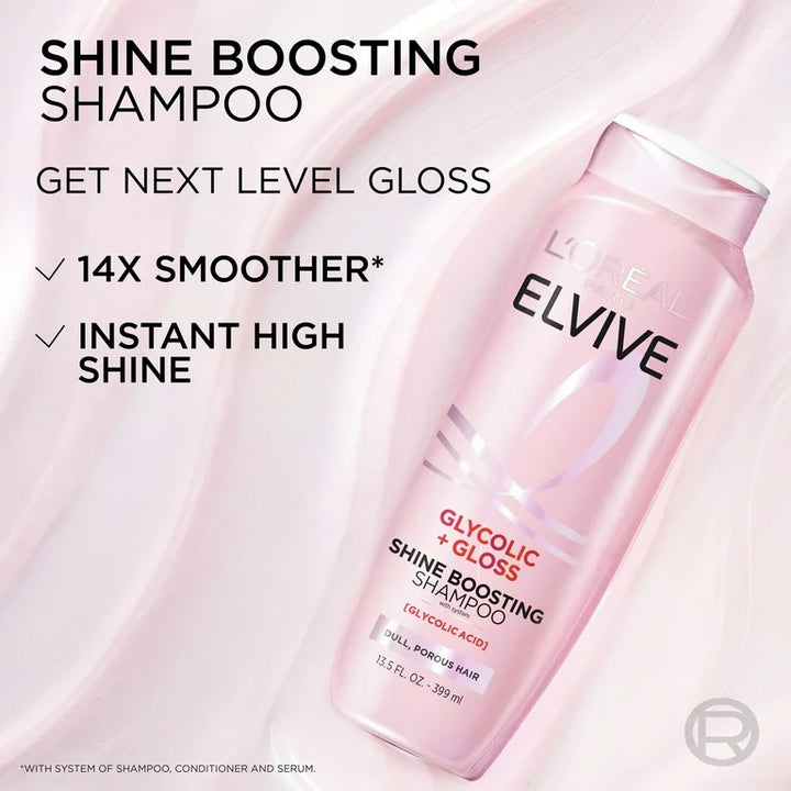Loreal Elvive Glycolic Gloss Shine Boosting Shampoo 399ml