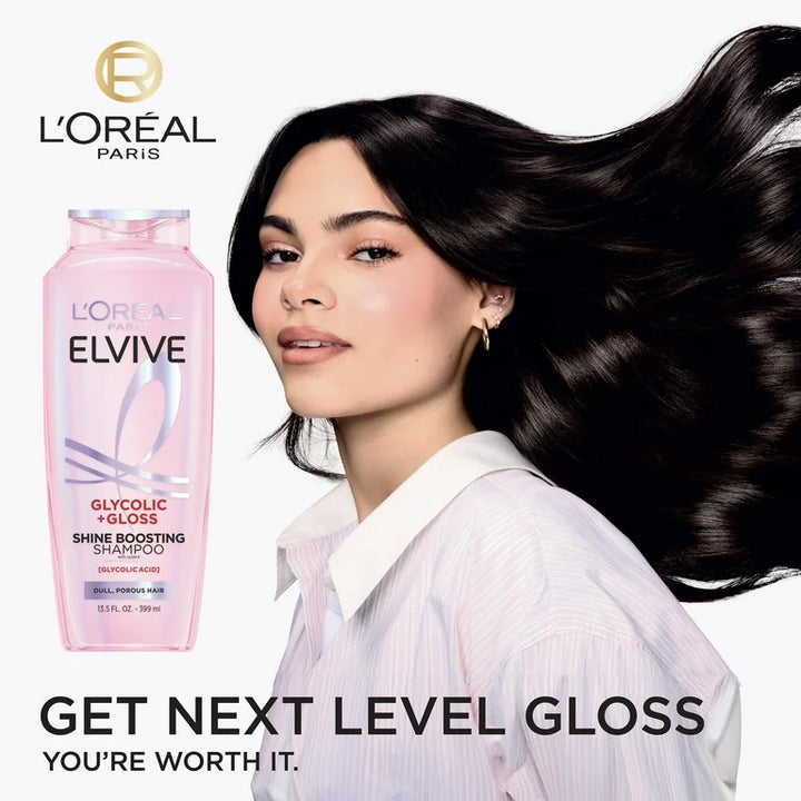Loreal Elvive Glycolic Gloss Shine Boosting Shampoo 399ml