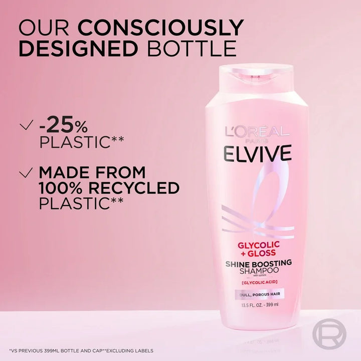 Loreal Elvive Glycolic Gloss Shine Boosting Shampoo 399ml