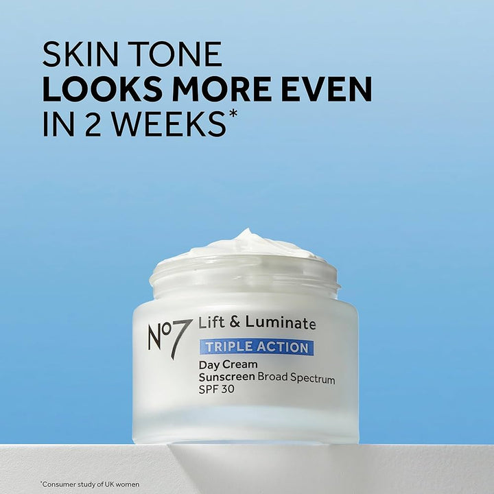 No7 Lift & Luminate Triple Action Fragrance Free Day Cream SPF 30 - 50ml