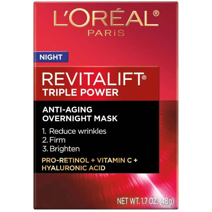 Loreal Paris Revitalift Triple Power anti-aging moisturizers and overnight masks