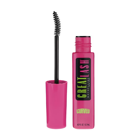 Maybelline Great Lash Curved Brush Washable Mascara, 120 Blackest Black