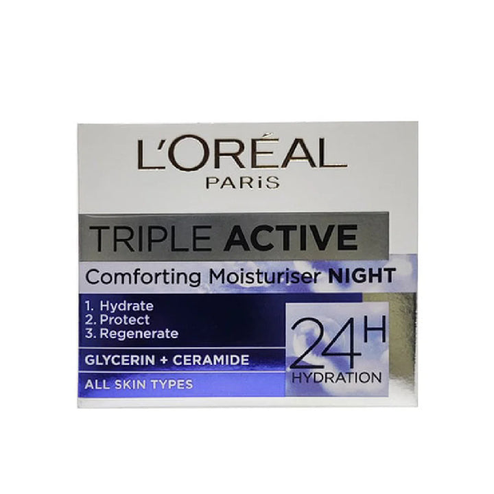 Loreal Triple Active  Comforting Moisturizer Night Cream 24hr hydration