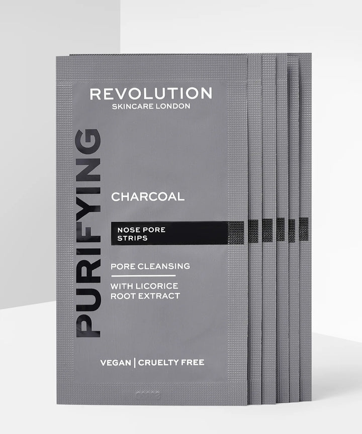 Revolution Skincare Pore Cleansing Charcoal Nose Strips -6 strips