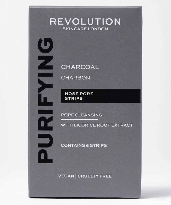 Revolution Skincare Pore Cleansing Charcoal Nose Strips -6 strips