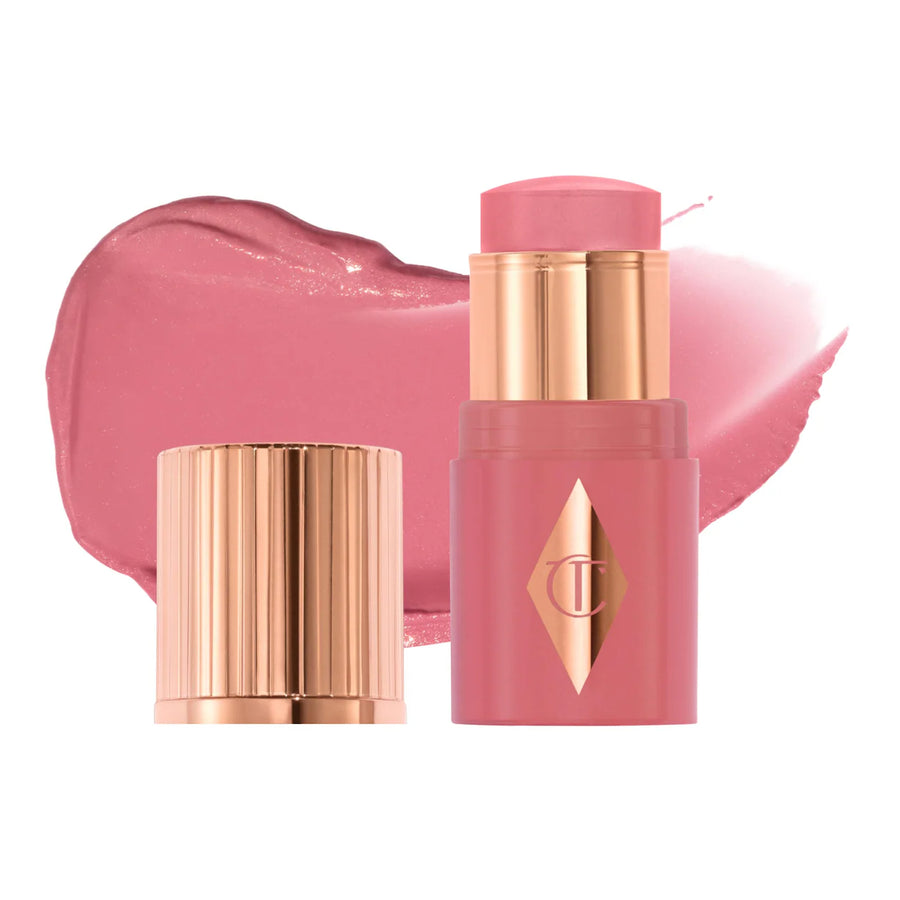 Charlotte Tilbury  Mini Unreal Lip + Cheek Glow Blush Stick with Hyaluronic Acid - Rosy Glow