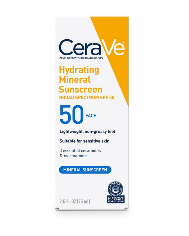 Cerave Hydrating Mineral Sunscreen SPF 50 Face Lotion - 75ml