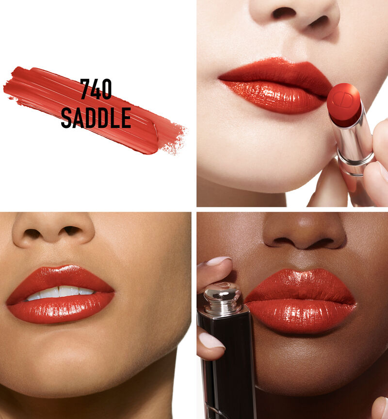 Dior Addict Hydrating Shine Lipstick - 90% Natural-Origin Ingredients - Refillablel 740 Saddle