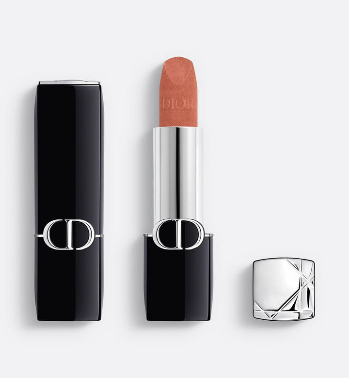 Rouge Dior Couture Color Lipstick - Velvet, Satin and New Veil Finishes - Hydrating Floral Lip Care - Long Wear 200 Nude Touch
