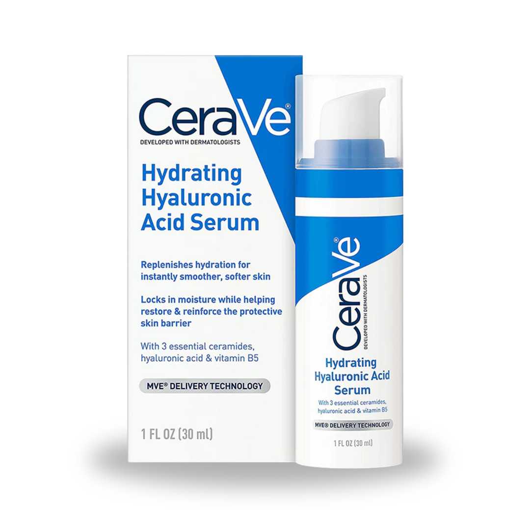 CeraVe Hydration Duo: Hydrating Hyaluronic Acid Serum + Eye Repair Cream Bundle