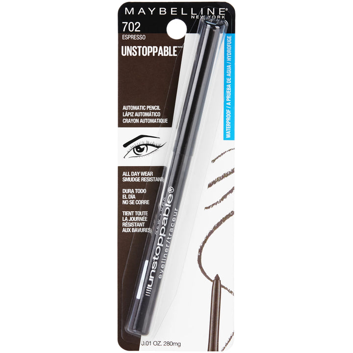 Maybelline New York Unstoppable Waterproof Mechanical Brown Eyeliner, Espresso 702