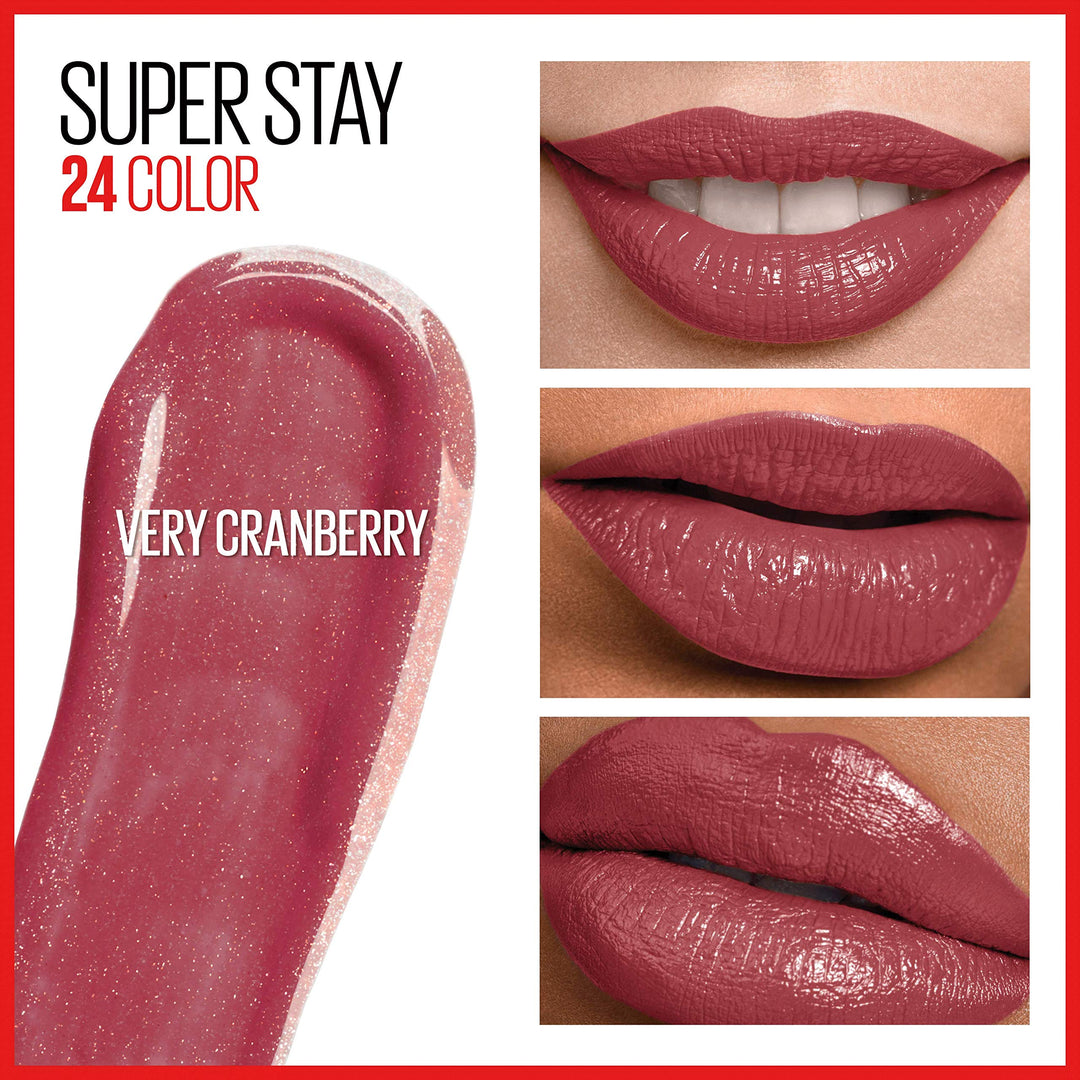 Maybelline New York Super Stay 24 2-Step Long Lasting Liquid Lipstick Color 100 Very Cranberry