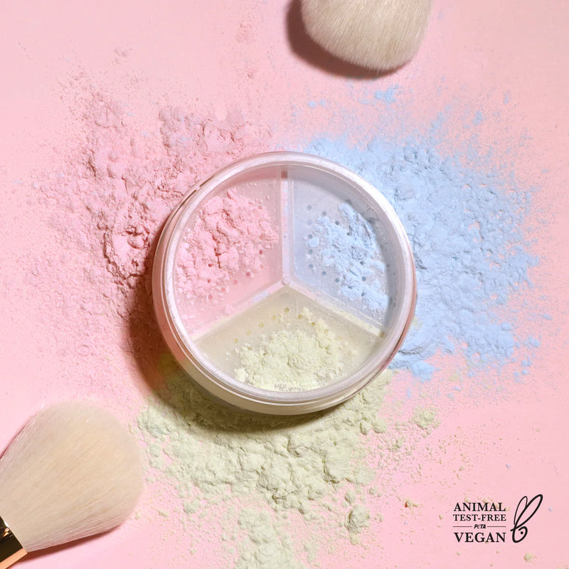 Moira Cosmetics Set & Correct Loose Setting Powder (001, Color 24 Neutralizer)