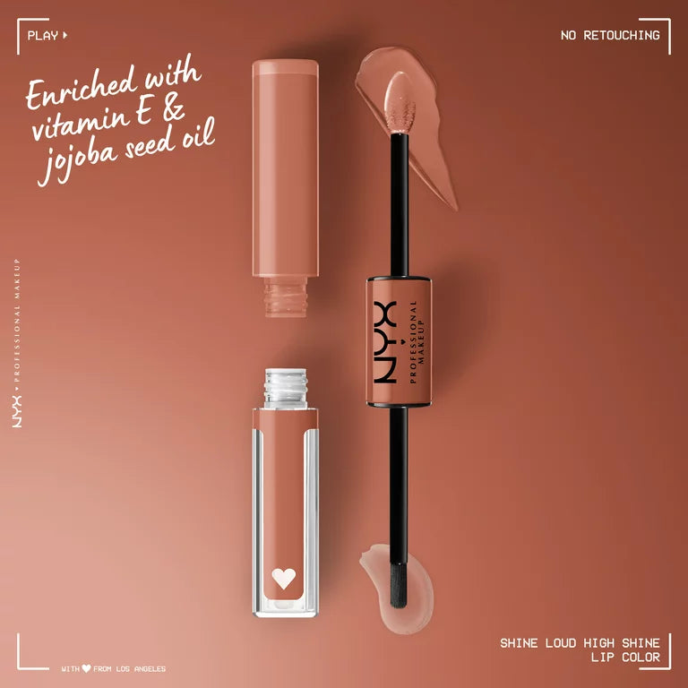 Nyx Cosmetics Shine Loud Vegan High Shine Long-Lasting Liquid Lipstick Goal Crusher
