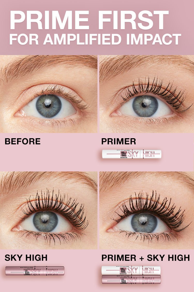 Maybelline Lash Sensational Sky High Tinted Primer Mascara Makeup - 810 soft black