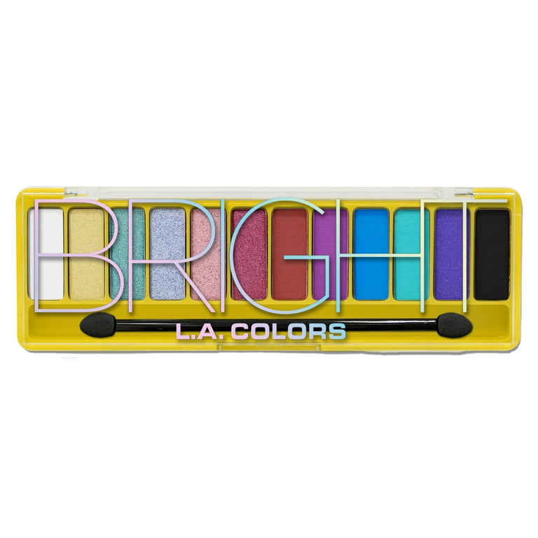 L.A. Colors Ultra-Buttery & Vibrant Color Vibe Eyeshadow Palette, Bright